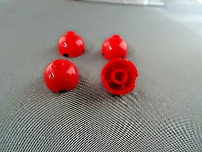 Buy NEW LEGO PART 553C 2 X 2 RED  ROUND BRICK DOME TOP  X 4 • 1.72£