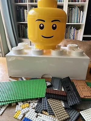 Buy Large Lego Brick Storage Box 8 Studs And Storage Head And Small Lego Bundle • 35£