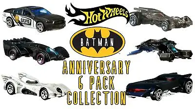 Buy Hot Wheels DC Comics Batman Set Of 6 Anniversary Collectable Diecast Vehicles • 19.99£
