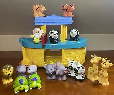 Buy Fisher Price Noahs Ark Little People Boat N Animals Set Figures Bundle Mattel • 23.99£