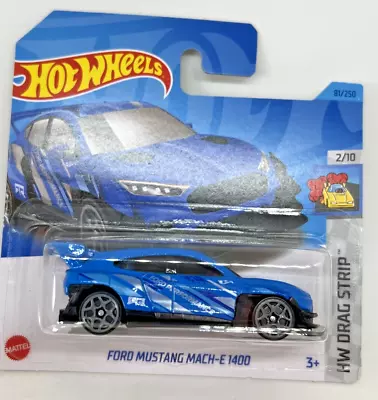 Buy Hot Wheels Ford Mustang Mach-E 1400 Blue HW Drag Strip Number 81 New & Unopened • 24.99£