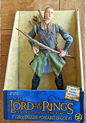 Buy LOTR Lord Of The Rings 11  Deluxe Poseable Legolas Rare Return Of The King NIB • 29.99£