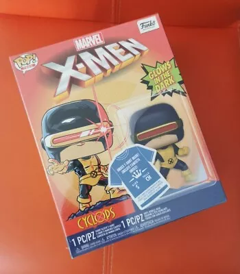 Buy Funko Pop Tees Vinyl - X-Men Cyclops GITD T-Shirt Large First Appearance Marvel • 25£