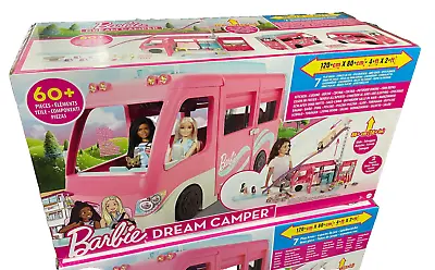 Buy Mattel Barbie Dream Camper 60 Components Hcd46 Dream Camper 7 Play Areas • 92.08£