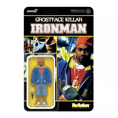 Buy Ghostface Killah Ironman Wu-Tang Clan Rap Hip Hop 10cm ReAction Figur Super7 • 30.38£