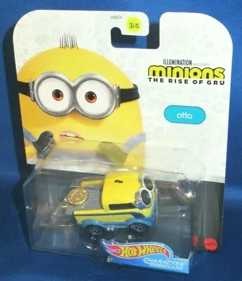 Buy Collector Hot Wheels Character Cars Minions The Rise Of Gru #3 Otto, New • 11.24£