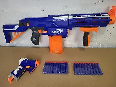 Buy Nerf Gun Elite Bundle Retaliator With Attachments + Triad Pistol + Bullets  • 19.99£