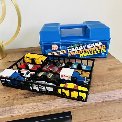 Buy Vintage Matchbox 1981 Carry Case With 12 Die Cast Cars Vehicles MC Toys HotWheel • 29.95£