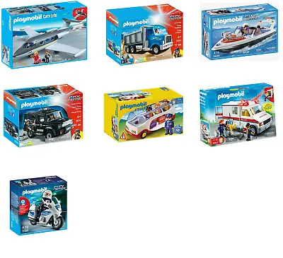 Buy Playmobil Toys - Jet/Plane, Coastal Rescue Boat, Tactical Unit Car + MORE!! • 23.99£