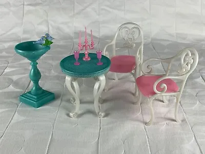 Buy Barbie Garden Table & Chairs, Bird Bath • 14.99£