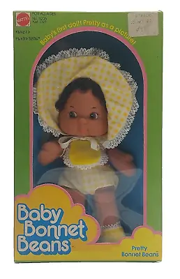 Buy Vintage 1980 Baby Pretty Bonnet Beans Doll / Approx. 18 Cm / Mattel 3206, NrfB, Original Packaging • 46.85£