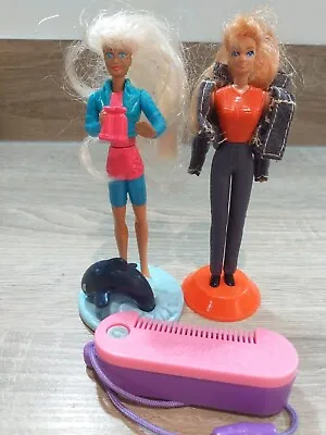 Buy 2 X Vintage McDonalds Mini Barbie Dolls And Accessory 90s • 4.99£
