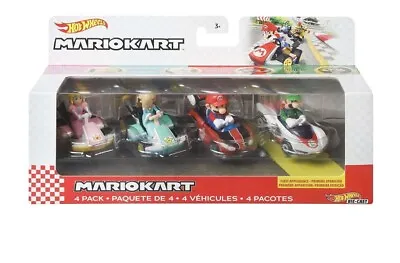 Buy Mattel Hot Wheels Mario Kart 1:64 Die-Cast 4-Pack | Peach Rosalina Mario Luigi • 44.20£