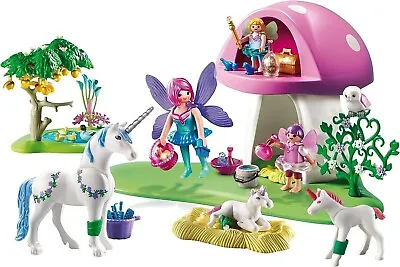 Buy Playmobil 6055 Fairies With Toadstool House & Unicorns The Tree With Duck Family • 42.11£