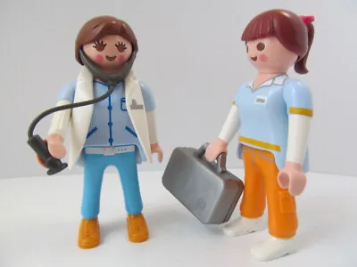 Buy Playmobil Hospital/Clinic Figures: Lady Doctor Or Vet & Nurse/assistant NEW • 7.99£