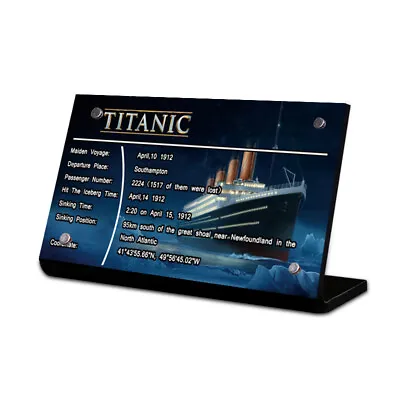 Buy Display Plaque Stand For LEGO 10294 Titanic, MP183, V2 • 9.26£