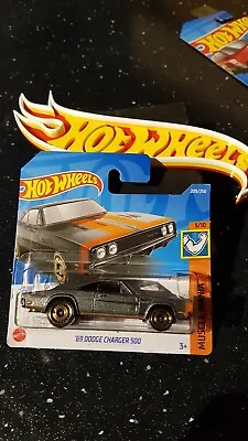 Buy Hot Wheels ~ '69 Dodge Charger 500, Grey, Short Card.  More HW Models Available! • 3.39£