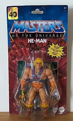 Buy Masters Of The Universe He-Man 40th Anniversary *Rare Card* Retro Action Figure • 18.99£