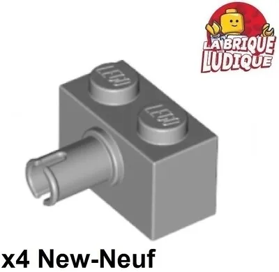 Buy LEGO 4x Brick Brick Modified 1x2 Pin Bottom Stud Holder Grey/light B Gray 44865 • 1.33£