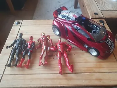 Buy Marvel Legends Figure Bundle Iron Man,spiderman Black Panther Plus Car  Hasbro  • 22£