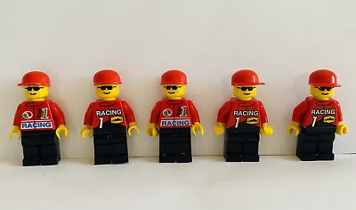 Buy LEGO Octan  Car Driver Drivers Pit Stop Crew Reaching Green Red Minifigure Lot • 12.99£