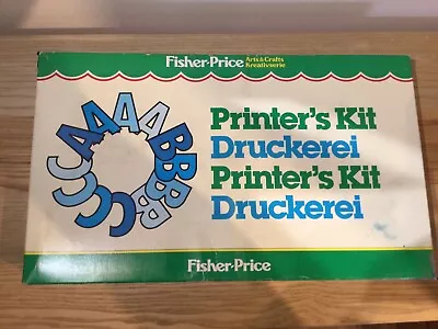 Buy 1980 Fisher Price Printer's Kit Learn To Print Activity Set 100% Complete T3801 • 5.99£