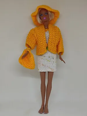 Buy Doll Clothes Fit Barbie Size 29, Dress, Jacket Hat Bag Handmade 6666 • 6.98£