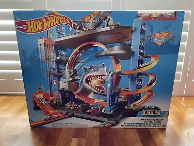 Buy Hot Wheels Ultimate Garage City Playset With Multi-level Racetrack And Shark • 59.99£
