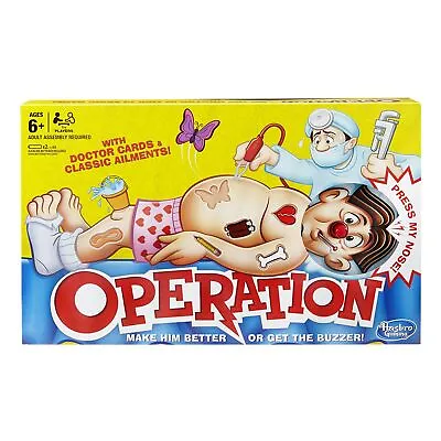 Buy Hasbro Gaming Classic Operation Game, Electronic Board Game With Cards, Ages 6+ • 16.24£