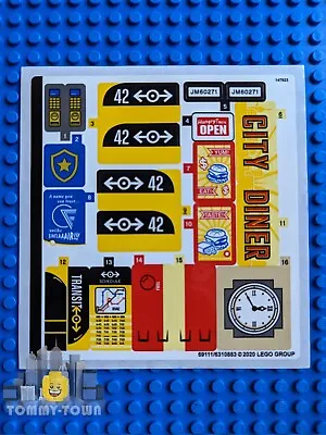 Buy Lego Town City STICKER SHEET ONLY For Lego Set 60271 Main Square - Brand New • 9.95£