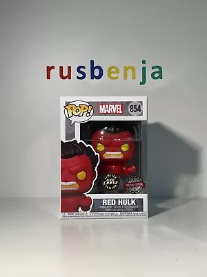 Buy Funko Pop! Marvel Red Hulk Glow Chase Limited Edition Special Edition #854 • 14.99£