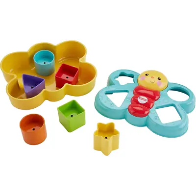 Buy Fisher-Price Butterfly Shape Sorter Wityh Colours And Blocks 6+ Months New • 11.99£