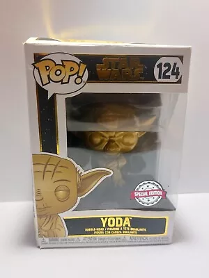Buy Special Edition Funko Pop! Movies: Star Wars-Yoda (Gold) (Metallic) Vinyl Figure • 12.50£