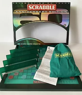 Buy Scrabble 60th Anniversary Edition Mattel 2008 Deluxe Style Board Game - Complete • 19.99£