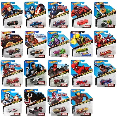 Buy Hot Wheels Marvel Character Cars 1:64 Scale Die-Cast Vehicles (Pick A Character) • 14.99£