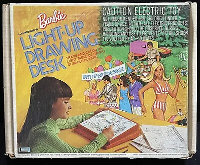 Buy Vintage 1974 Lakeside Barbie Light Up Drawing Desk In Original Box - Light Table • 36.80£