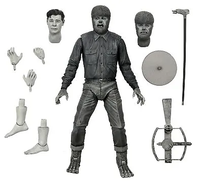 Buy NECA - Universal Monsters Ultimate Wolf Man B&W 7 Action Figure,White • 36.84£