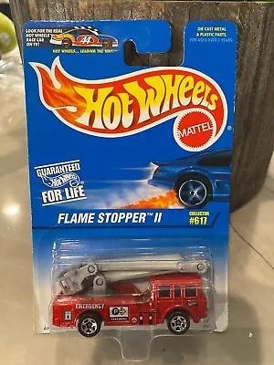 Buy 1997 Hot Wheels Red FLAME STOPPER II Fire Engine Card #617 • 9.23£
