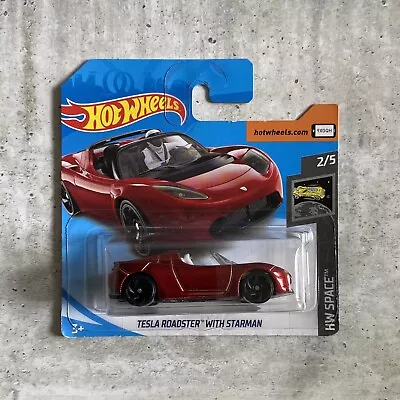 Buy Hot Wheels ‘08 Tesla Roadster With Starman, Red, HW Space, Short Card. • 8.50£