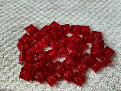 Buy Lego 3024 Plate 1 X 1 Trans Red X 48 • 3.45£
