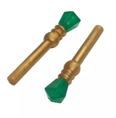 Buy Playmobil  Magic Castle / Fairies - Small Green Jewelled Gold Sceptre X 2 - NEW • 2.75£