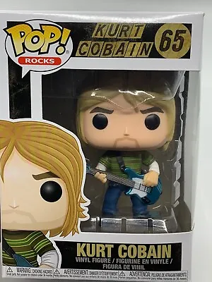 Buy Kurt Cobain (nirvana) Funko Pop#65●blue Fender Guitar●unopened+free Plastic Box • 101.40£