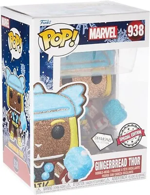 Buy Funko POP! Marvel Holiday: Gingerbread Thor Diamond Exclusive Figure - New • 10.50£