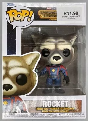 Buy #1202 Rocket Marvel Guardians Of The Galaxy Damaged Box Funko POP With Protector • 10.49£