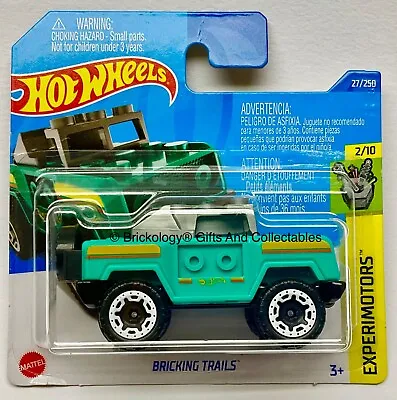 Buy Hot Wheels Fits Lego Car Bricking Trails Green Build On Removable Parts Mattel • 12£
