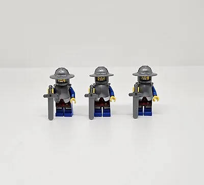Buy Lego Lion Knight Castle Minifigure Army With Armour Steel X3 New (l2) • 19.99£