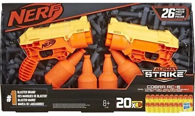 Buy Nerf Alpha Strike Set 26-Piece Cobra RC-6 Dual Targeting Set Toy Blasters Darts • 26.99£