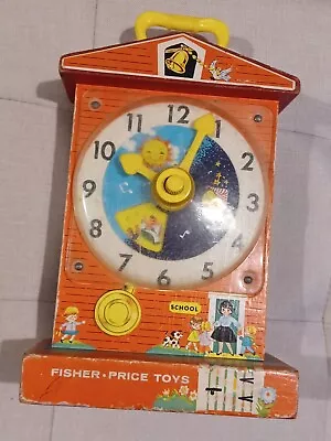 Buy Vintage Fisher Price - Music Box Teaching Clock 1962-68, Fully Working • 9.95£