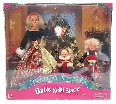 Buy 1998 Mattel 19809 NrfB Holiday Sisters 3 Doll Set: Barbie + Kelly + Stacie • 70.35£