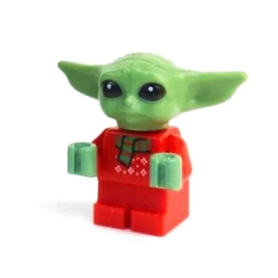 Buy NEW LEGO CHRISTMAS GROGU MINIFIG 75307 Figure Star Wars Advent Baby Yoda Scarf • 17£